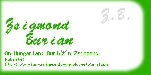 zsigmond burian business card